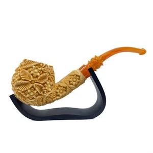 S. Yanik Meerschaum Pipe  Half Bent Apple Shaped Smoking Pipe, Tobacco Pipe - Picture 1 of 11