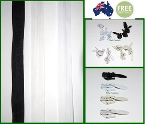 Deslizante Cremallera Continua Invisible Negro Beige Blanco Off White Cremallera Medidor Nº 3 - Imagen 1 de 20