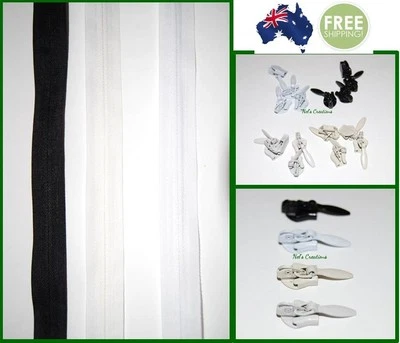 Invisible continuous zip slider black beige white off white  zipper meter no 3 - Image 1 of 4