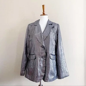 JS Collections Gold Sequin Blazer Jacket NEW - Picture 1 of 6