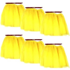 6x Yellow Tulle Ballerina Tutu – Medium, 3-Layer Adult Costume Australia Day - Picture 1 of 3