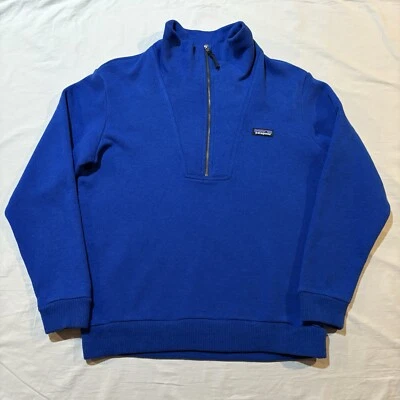 Patagonia Men’s Large Woolie Fleece Pullover 1/2 Zip Blue Wool Blend NWT Read - Image 1 of 4