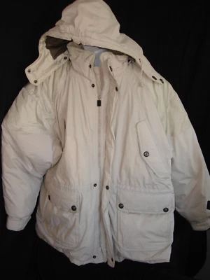 Parka de invierno acolchada de longitud media con capucha talla Member's Only 80 % relleno de plumón XL Foto 1 de 4