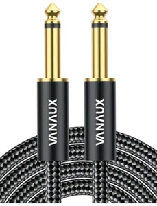 1/4 Inch Straight Instrument Cable 6.35mm Mono Jack TS Speaker Cable  - Picture 1 of 9