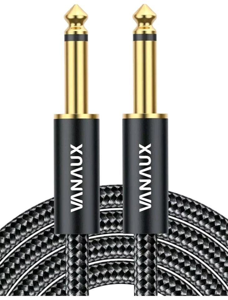 1/4 Inch Straight Instrument Cable 6.35mm Mono Jack TS Speaker Cable  - Image 1 of 4