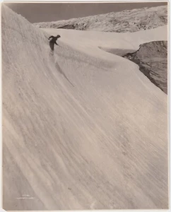ASAHEL CURTIS * RARE VINTAGE 1900s Stevens Glacier Mt. Rainier WA ART photo - Picture 1 of 2
