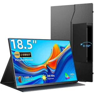 UPERFECT 18.5" Portable Monitor 1080P External Display For PC Laptop Game Xbox - Picture 1 of 10