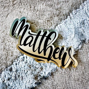 Namensmagnet: MATTHEW | für Kühlschrank, Spind oder Büro | Graffiti | Kalligraphie - Bild 1 von 5
