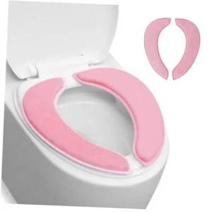 Soft Thicker Warmer Toilet Seat Cover Washable, Toilet Seat Cushion with Pink - Picture 1 of 7