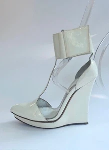 McQ Alexander McQueen Ankle cuff wedge pumps size 38 - Picture 1 of 12