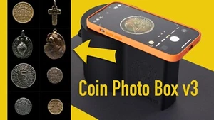 Boîte à photos de pièces de monnaie pour smartphones | Boîte à photos de collection de pièces de monnaie, photographie de pièces de monnaie - Photo 1 sur 3