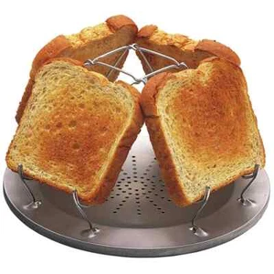Edelstahl Toastständer Camping Toaster Grill Faltbar Massiv Spirituskocher - Bild 1 von 6