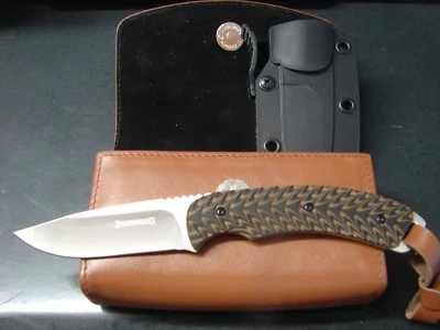 Cuchillo fijo Browning Incase hoja de 3,25" 7,5" en general con estuche de cuero 3220235 Foto 1 de 3