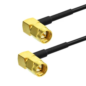 SMA Male Right Angle to SMA Male Plug Right Angle RG174 Pigtail Cable 20cm - Zdjęcie 1 z 3
