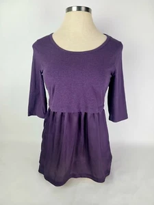 Soft Surroundings Odette Womens Tunic Top 3/4 Sleeve Purple Size Medium - Picture 1 of 9