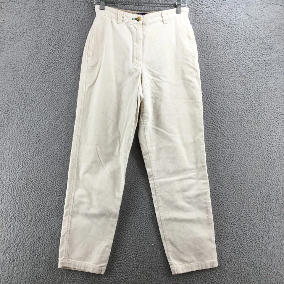 Tommy Hilfiger Corduroy Straight Pants Womens 6 (actual 28x30.5) White High Rise - Image 1 of 4