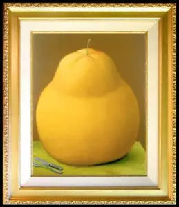 "Kunst ÖLGEMÄLDE REPRO VON FERNANDO BOTERO Stillleben Birne AUF LEINWAND 20""X24" - Bild 1 von 2