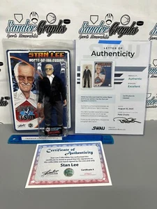 STAN LEE AGENT OF INK FUSION MARVEL SIGNED AUTOGRAPHED ACTION FIGURE-SWAU COA - Picture 1 of 9