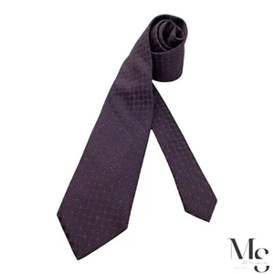 Ermenegildo Zegna Purple Geometric Silk Tie Made In Italy W: 3.5" EX COND - Picture 1 of 6