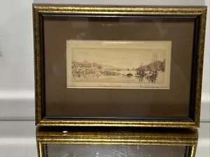 VTG. ORIG. Drypoint Etching Galiano Sea Scape Signed - Picture 1 of 12