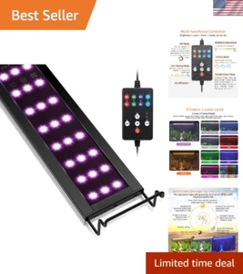 Full Spectrum LED Fish Tank Light with DIY Mode - Adjustable for 23-28IN Tanks - Picture 1 of 8