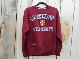 Cambridge University Burgundy Embroidered Sweatshirt Men's Size Small - Picture 1 of 9