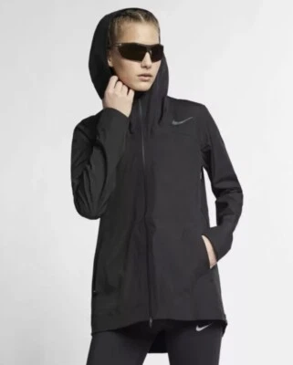 Nike AeroShield Running Rain Jacket Black Women's Sz M 929124-010 MSRP $350 🌧 - Image 1 of 4