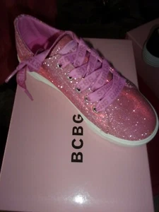 BCBG GIRLS MaDELYN Casual Shoes Girls US Size 4 Pink Sparkle NEW - Picture 1 of 2