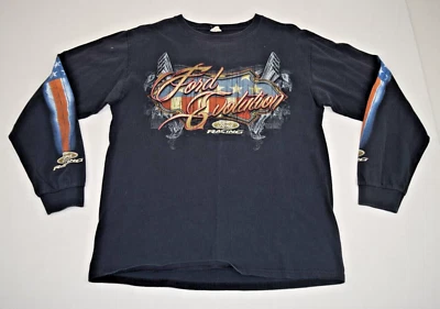 Camiseta De Colección Manga Larga Yunque Talla M Años 90 Negra Ford Racing Evolve or Perish Foto 1 de 4