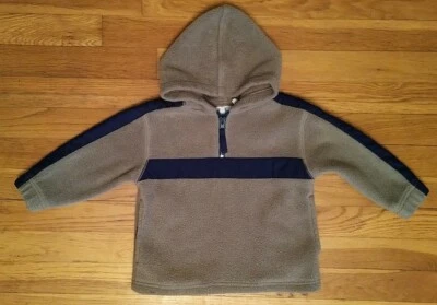 t.k.s. Sudadera básica niño 2t verde oliva/azul polar con capucha 1/4 cremallera Foto 1 de 2