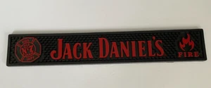 Jack Daniels Tennessee Fire Dep. Barra de goma para derrames TapDrain Runner Mancave - Imagen 1 de 2