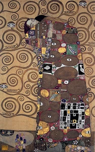 Fulfillment The Kiss 22x30 Hand Numbered Edition Art Deco Print by Gustav Klimt - Picture 1 of 1