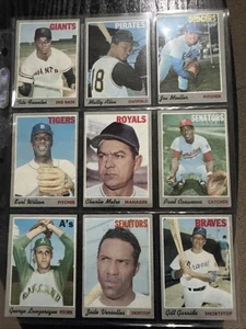 1970 TOPPS BASEBALL 9 CARD LOT - Bild 1 von 2