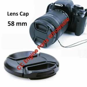 1 pcs 58mm Plastic Snap-On Front Lens Cap Cover for Canon Nikon SLR DSLR Camera - Picture 1 of 6