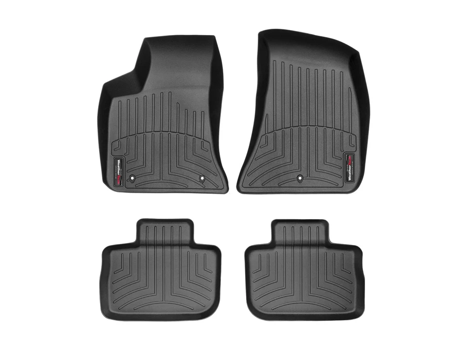Revestimiento de piso WeatherTech para Chrysler 300 2011-2023 - 1ª y 2ª fila, negro Foto 1 de 4