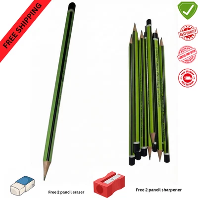 Black Lead Wooden Pencil – Soft Graphite, Break-Resistant,Triangular Shape 12pcs - Image 1 of 3