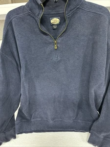 Tommy Bahama 1/4 Zip Pullover Long Sleeve Sweater Mens Size Large Blue FastShip - Picture 1 of 6