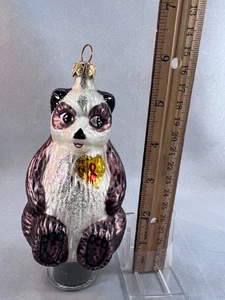 CHRISTOPHER RADKO Adorno Panda Vintage 'Corazón de Osos de Invierno 5" Pintado a Mano '96 - Imagen 1 de 13