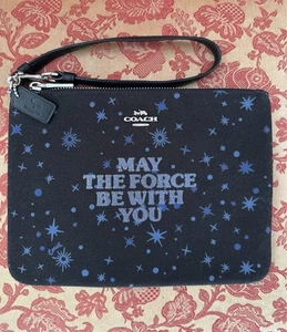 NWT Coach Star Wars collaboration “May The Force Be With You” wristlet - Picture 1 of 8