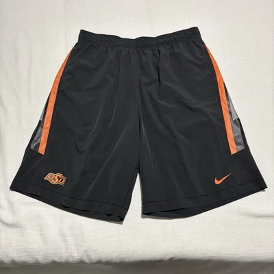 Men’s Nike Oklahoma State Cowboys Basketball Shorts | Black Orange | Size XL - Image 1 of 4