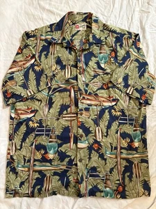 Hilo Hattie Hawaii Original Herren Camp Hemd Baumwolle Tropical Kanu Palmen Gr. L - Bild 1 von 17