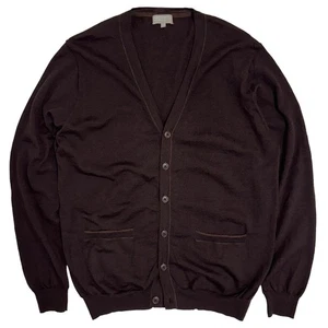 Margaret Howell Wool Cardigan L Brown 100% Wool Knit Japan Classic F/S - Picture 1 of 9