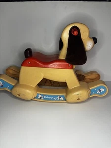 🐶Vintage 1983 Fisher Price Rocking Puppy Dog Ride On Toy With Working Bell - Picture 1 of 6