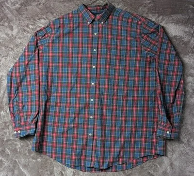 Croft & Barrow Shirt Mens Tall 3XLT Plaid Button Down Long Sleeve - Image 1 of 4