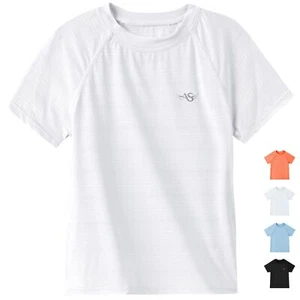 Boys Rash Guard Swim Shirt Short Sleeve UPF 50+ for Toddler Kids Teens Swimwe... - Picture 1 of 8