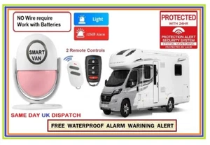 Motorhome-Caravan-Campervan Security Alarm System Motion Sensor Siren+2 Remotes - Picture 1 of 13