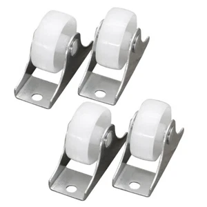 4PCS 25mm Fixed Caster Wheels Directional Flat Industrial Wheels Silent Effect - Picture 1 of 11