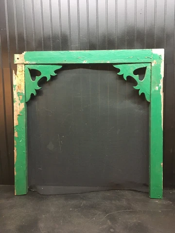 Antique Architectural Salvage Screen Door Window Frame 32in x 31in Cover
