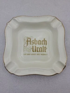 Asbach Uralt German Brandy Porcelain 5 1/2” Square Ashtray Thomas Marktredwitz - Picture 1 of 7