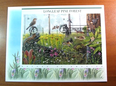 US FDC Scott# 3611a-j Longleaf Pine Forest 2002 Used  L622 - Image 1 of 2